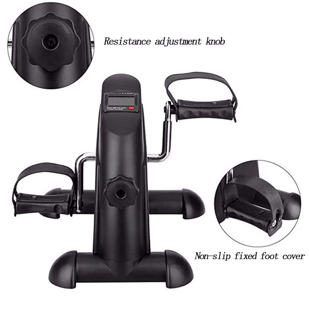Mini Exercise Bike, under Desk Bike Pedal Exerciser Foot Cycle Arm